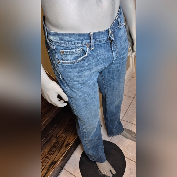 7 For All Mankind Men's Light Blue Bootcut Jeans - Picture 8 of 11